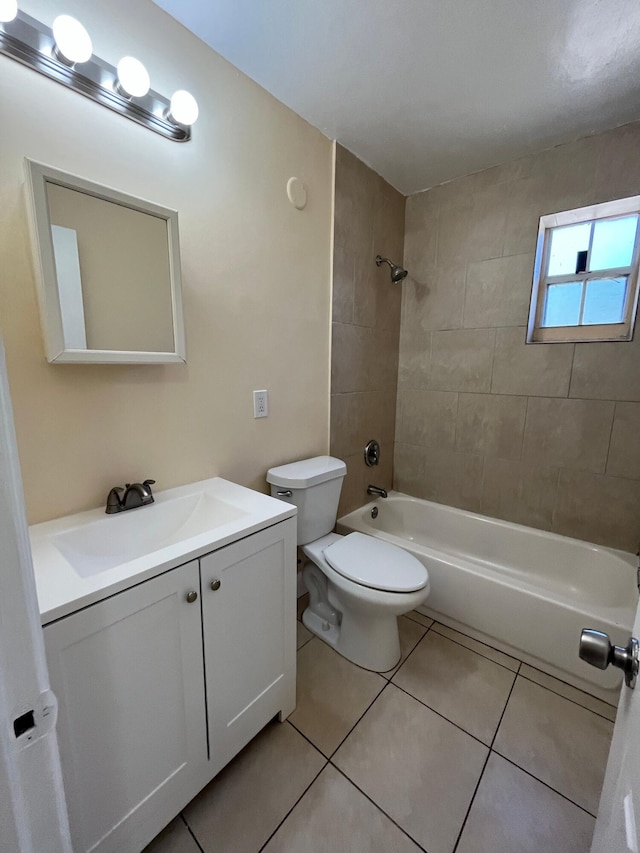 824 W 5th St, Riviera Beach, FL 33404 - bathroom featuring vanity,  shower combination, and tile patterned floors