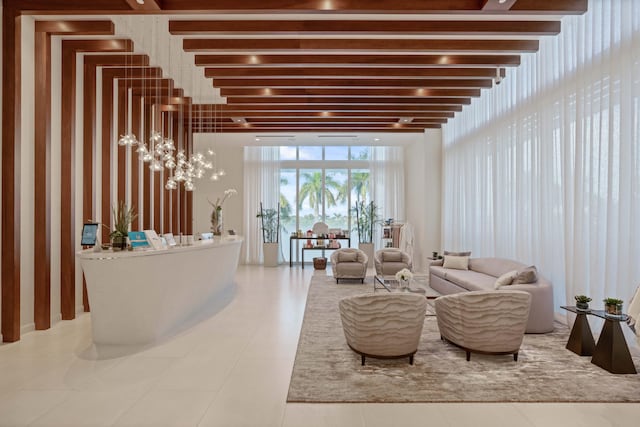 102 Victory Dr, Jupiter, FL 33477 - lobby with beamed ceiling