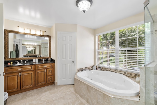12358 Saint Simon Dr, Boca Raton, FL 33428 - full bath with a jetted tub and vanity