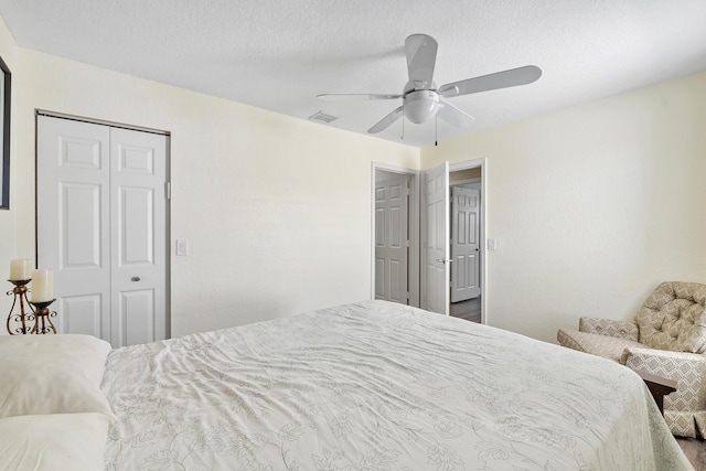 12358 Saint Simon Dr, Boca Raton, FL 33428 - bedroom featuring a closet and a ceiling fan