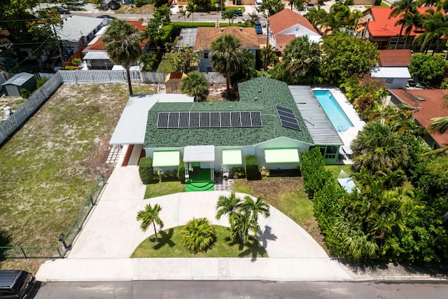 815 Green St, West Palm Beach, FL 33405 - aerial perspective of suburban area featuring a pool area