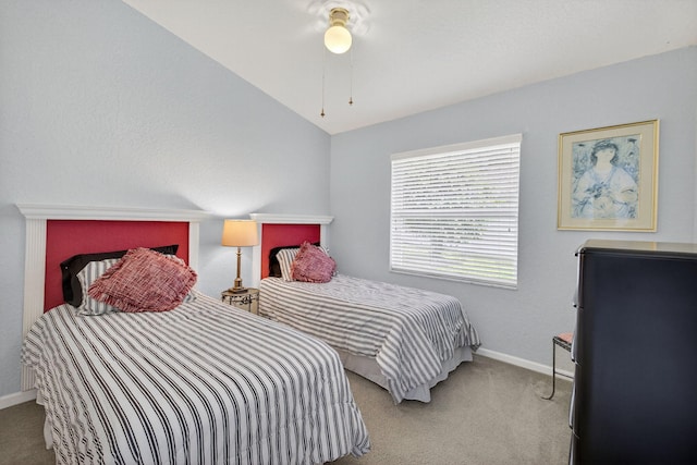 6679 Sherbrook Dr, Boynton Beach, FL 33437 - bedroom with carpet flooring and vaulted ceiling