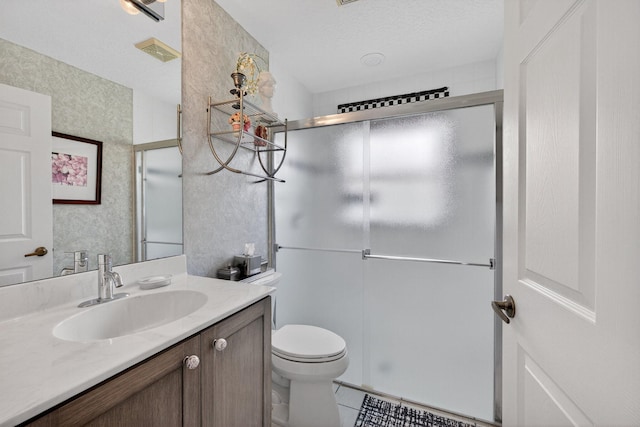 6679 Sherbrook Dr, Boynton Beach, FL 33437 - bathroom featuring vanity, a shower stall, and tile patterned flooring