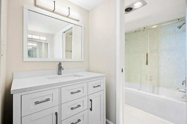 5480 N Ocean Dr Unit B1A, Singer Island, FL 33404 - full bathroom with combined bath / shower with glass door and vanity