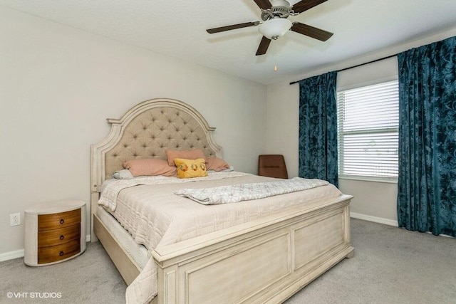 5126 Dandelion St, Apollo Beach, FL 33572 - bedroom featuring light colored carpet and a ceiling fan