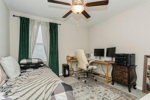 5126 Dandelion St, Apollo Beach, FL 33572 - carpeted bedroom featuring an office area and ceiling fan