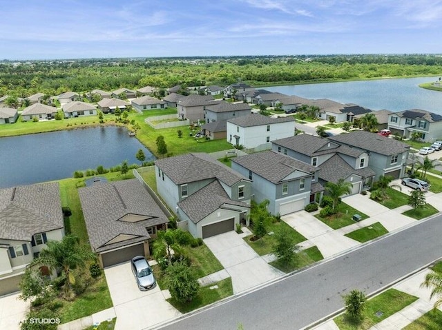 5126 Dandelion St, Apollo Beach, FL 33572 - aerial view of residential area featuring a nearby body of water