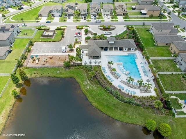 5126 Dandelion St, Apollo Beach, FL 33572 - aerial overview of property's location featuring nearby suburban area and a large body of water