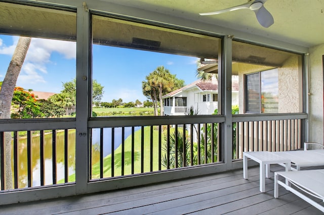 19349 Sabal Lake Dr Unit 5046, Boca Raton, FL 33434 - sunroom featuring a ceiling fan