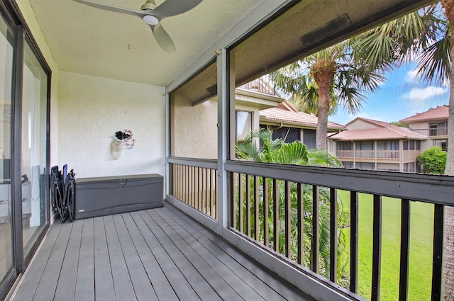 19349 Sabal Lake Dr Unit 5046, Boca Raton, FL 33434 - wooden terrace featuring a ceiling fan