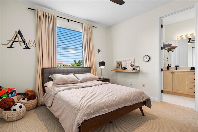 9222 Delemar Ct, Wellington, FL 33414 - bedroom featuring light colored carpet and ensuite bath
