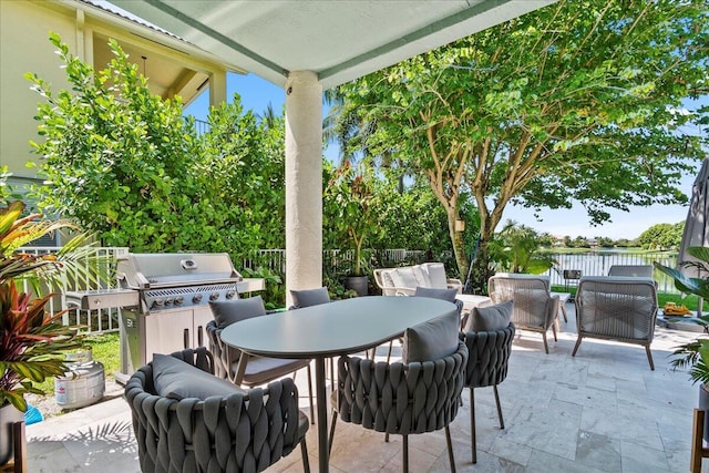 9222 Delemar Ct, Wellington, FL 33414 - view of patio with outdoor dining space and grilling area