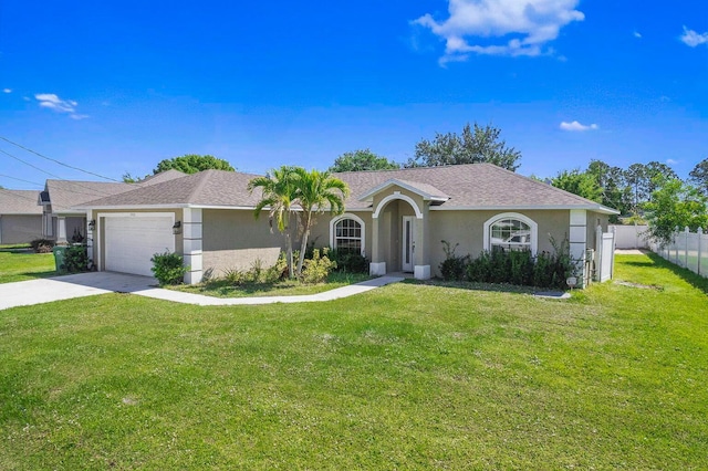 5533 NW Cordrey St, Port Saint Lucie, FL 34986 - ranch-style house featuring stucco siding, an attached garage, and driveway
