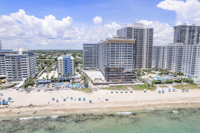 4100 Galt Ocean Dr Unit 302, Fort Lauderdale, FL 33308 - view of urban area featuring waterfront with a beach