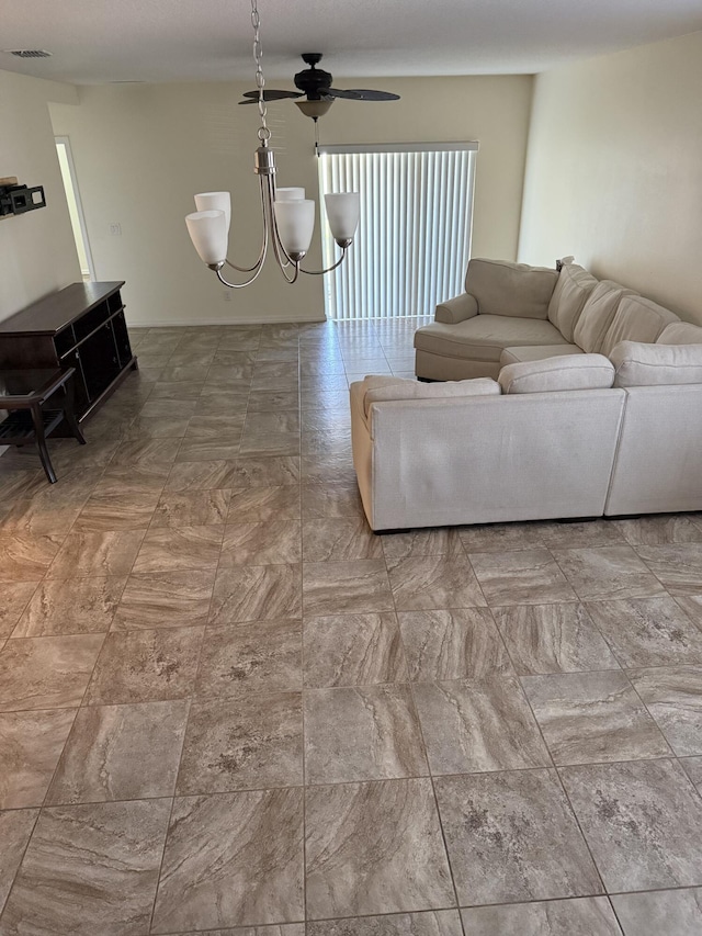 2313 SW Neal Rd, Port Saint Lucie, FL 34953 - living room featuring ceiling fan
