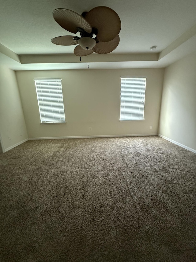 2313 SW Neal Rd, Port Saint Lucie, FL 34953 - spare room with a raised ceiling, ceiling fan, and carpet flooring