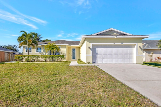 774 SE Ablett Ln, Port Saint Lucie, FL 34984 - ranch-style home with a garage, concrete driveway, and stucco siding
