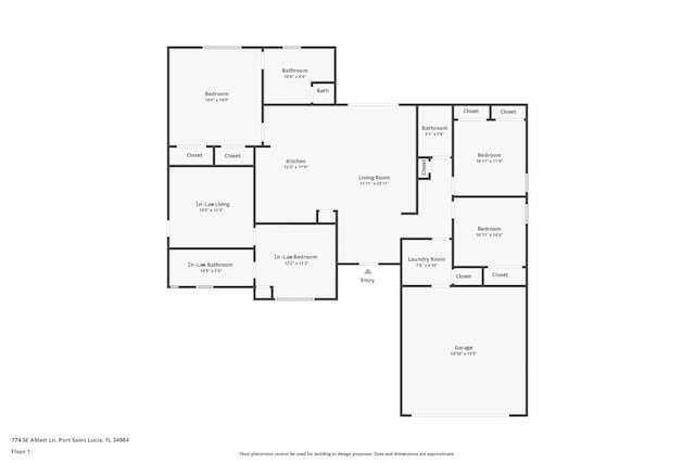 774 SE Ablett Ln, Port Saint Lucie, FL 34984 - view of home floor plan