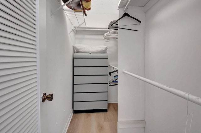 74 Normandy Unit B, Delray Beach, FL 33484 - walk in closet featuring wood finished floors