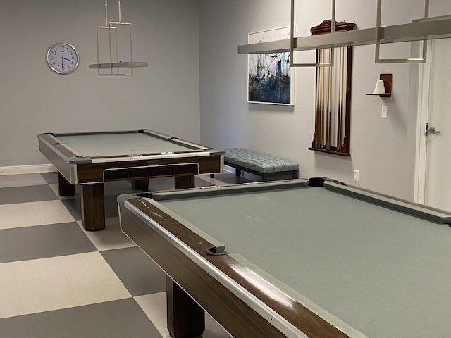 74 Normandy Unit B, Delray Beach, FL 33484 - game room featuring pool table and tile patterned floors
