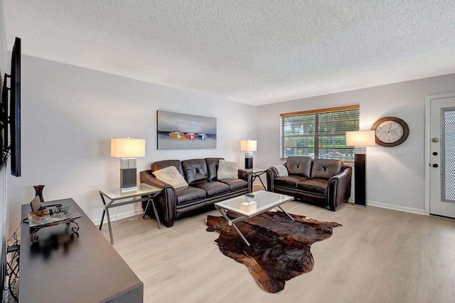 74 Normandy Unit B, Delray Beach, FL 33484 - living room with wood finished floors and a textured ceiling