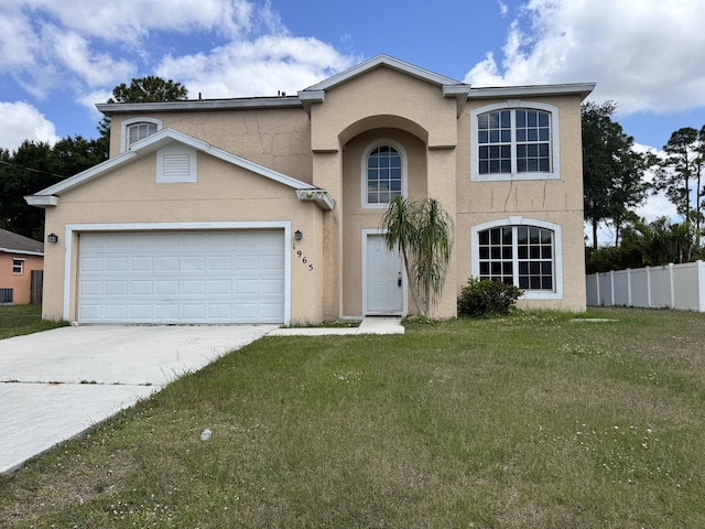 1965 SW Bellevue Ave, Port Saint Lucie, FL 34953 - traditional-style house featuring stucco siding, concrete driveway, and a garage