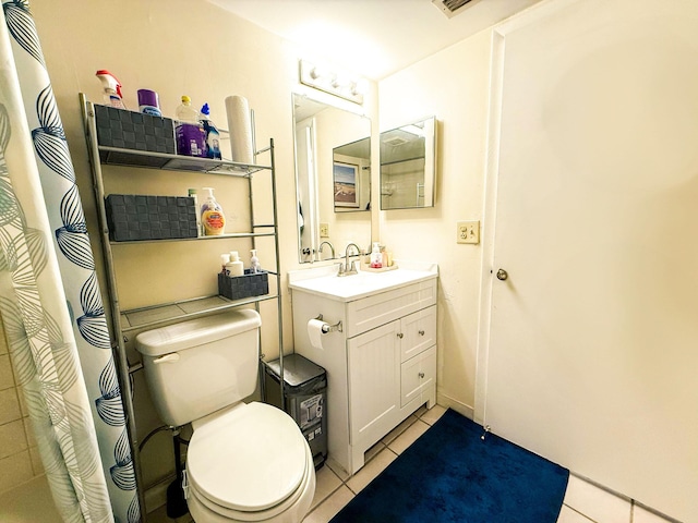 3658 Alder Dr Unit D1, West Palm Beach, FL 33417 - full bath featuring vanity, tile patterned flooring, and a shower with shower curtain