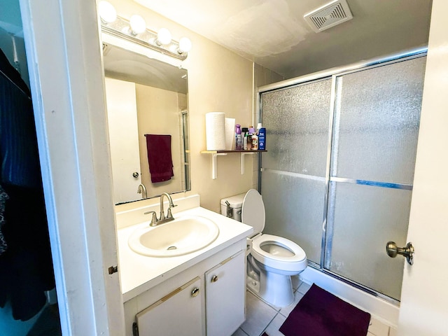 3658 Alder Dr Unit D1, West Palm Beach, FL 33417 - full bath featuring tile patterned flooring, vanity, and a shower with door