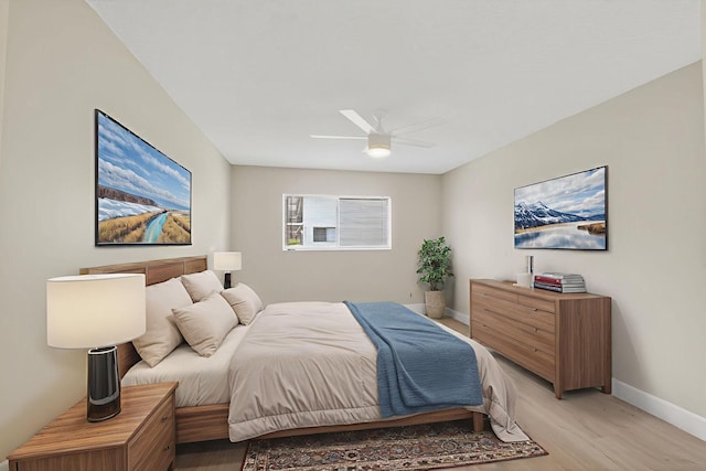 5574 Witney Dr Unit 104, Delray Beach, FL 33484 - bedroom featuring light wood-style floors and ceiling fan