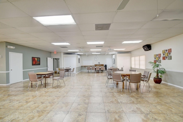 14085 Nesting Way Unit C, Delray Beach, FL 33484 - dining room featuring a paneled ceiling and light tile patterned floors