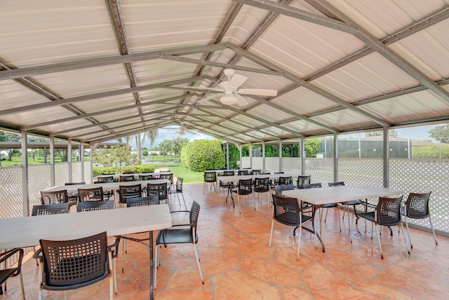 14085 Nesting Way Unit C, Delray Beach, FL 33484 - view of patio / terrace featuring outdoor dining space and a ceiling fan