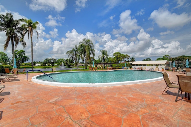 14085 Nesting Way Unit C, Delray Beach, FL 33484 - view of pool with a patio