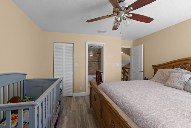 7670 NW 79th Ave Unit O3, Tamarac, FL 33321 - bedroom featuring dark wood finished floors, a closet, and ceiling fan