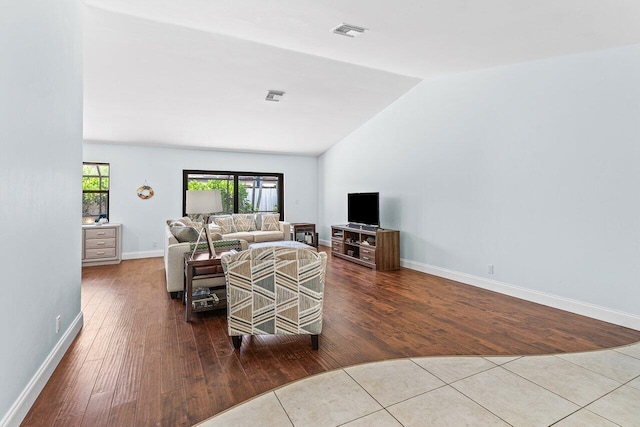 7800 Texas Trl, Boca Raton, FL 33487 - living area with wood finished floors and lofted ceiling