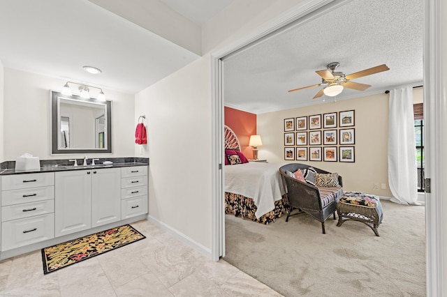 11265 Bannock Ave Unit 5, Boynton Beach, FL 33437 - bathroom with vanity, ceiling fan, and ornamental molding