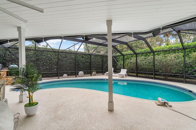 881 Elderberry Way, Boca Raton, FL 33486 - swimming pool featuring a lanai, a patio, and ceiling fan