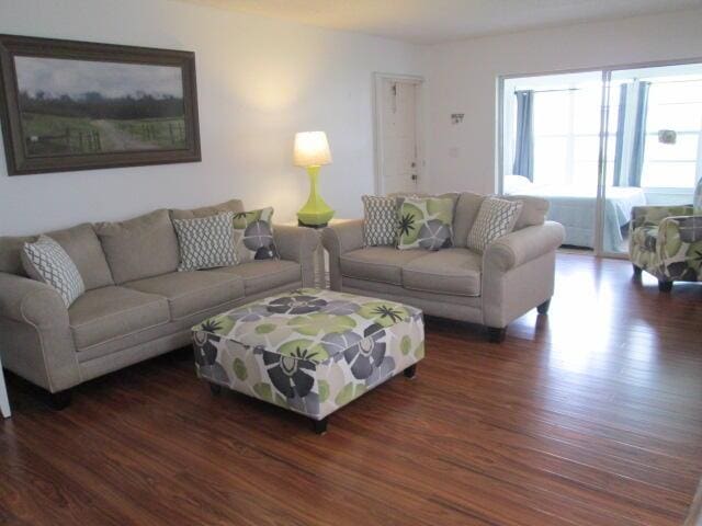 14572 Canalview Dr Unit C, Delray Beach, FL 33484 - living room with wood finished floors