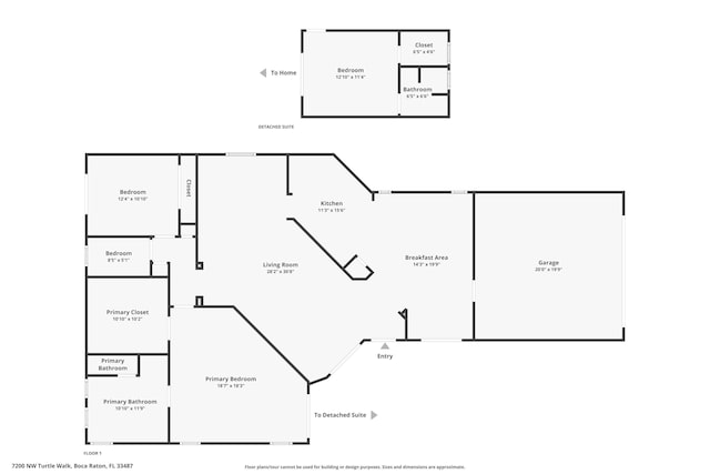 7200 NW Turtle Walk, Boca Raton, FL 33487 - view of property floor plan