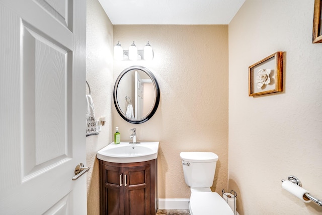 1819 SW Crane Crk, Palm City, FL 34990 - half bath with vanity and a textured wall
