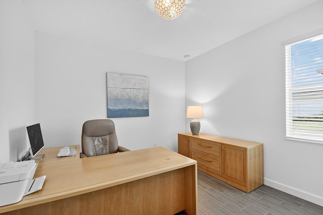 14929 Three Ponds Trl, Delray Beach, FL 33446 - office area with baseboards and wood finish floors