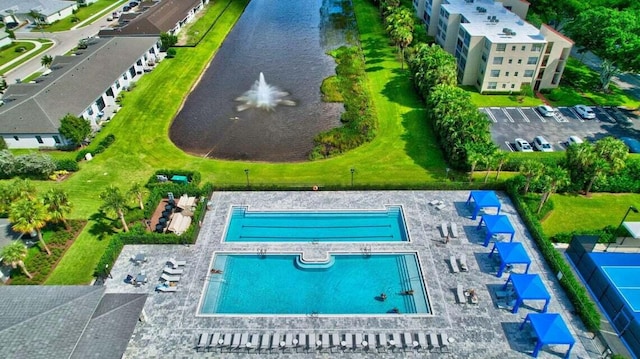 14929 Three Ponds Trl, Delray Beach, FL 33446 - drone / aerial view of a large body of water and a pool