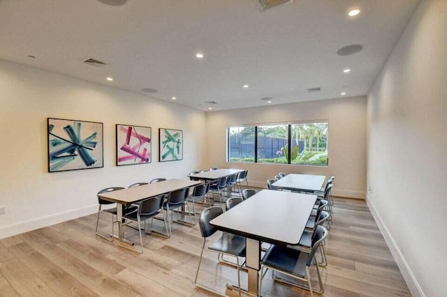14929 Three Ponds Trl, Delray Beach, FL 33446 - dining room with light wood-type flooring and recessed lighting