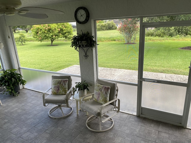 3053 SE Darien Rd, Port Saint Lucie, FL 34952 - sunroom / solarium with a ceiling fan