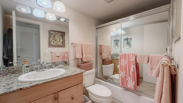 4090 Tivoli Ct Unit 303, Lake Worth, FL 33467 - full bath with vanity, combined bath / shower with glass door, and tile patterned floors