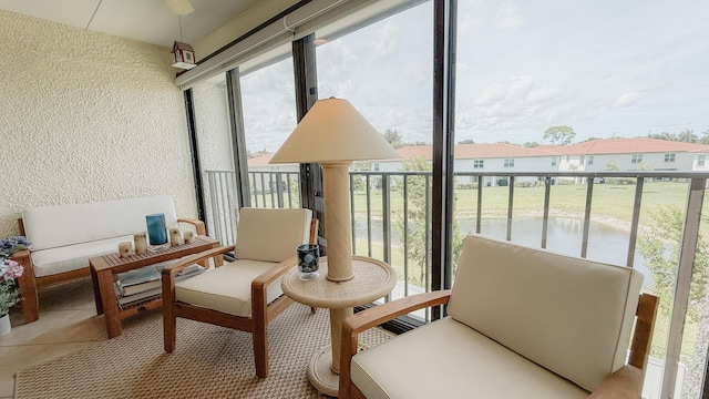 4090 Tivoli Ct Unit 303, Lake Worth, FL 33467 - sunroom / solarium with a textured wall and tile patterned floors