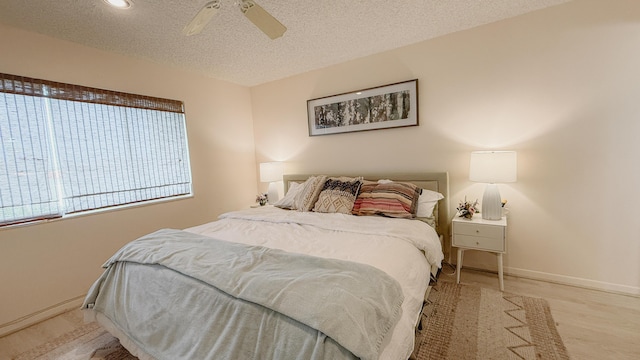 4090 Tivoli Ct Unit 303, Lake Worth, FL 33467 - bedroom featuring a textured ceiling, ceiling fan, and recessed lighting