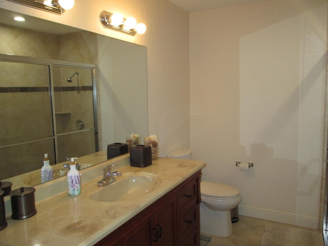 6314 Water Lilly Ln, Boynton Beach, FL 33437 - full bath featuring vanity, a shower stall, and tile patterned floors