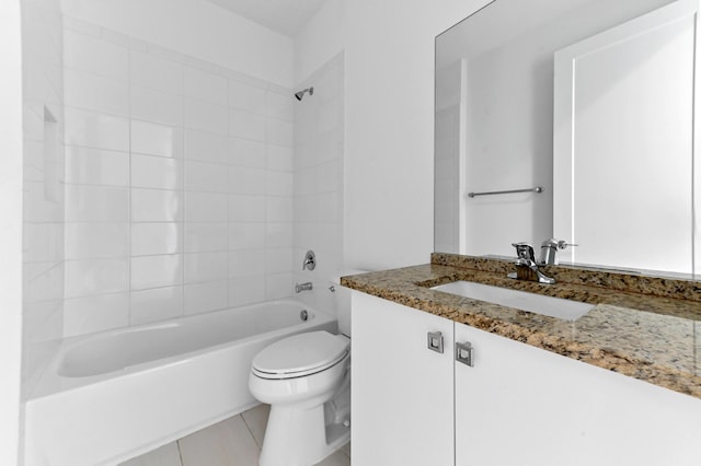 17380 Rainstream Rd, Boca Raton, FL 33496 - full bath with vanity, shower / bath combination, and tile patterned flooring
