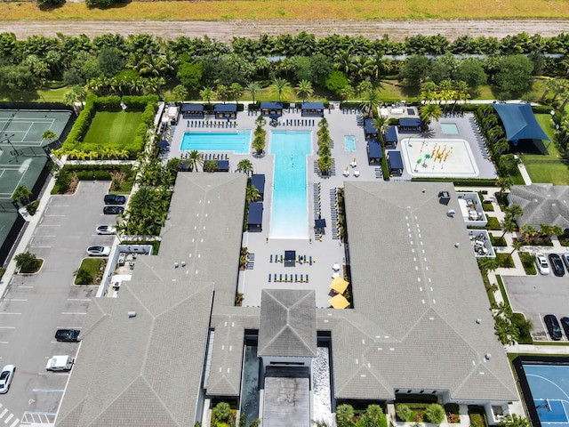 17380 Rainstream Rd, Boca Raton, FL 33496 - drone / aerial view of a pool