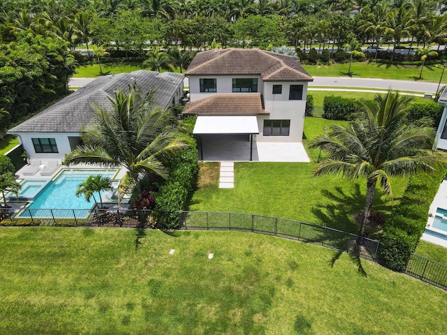17380 Rainstream Rd, Boca Raton, FL 33496 - view from above of property featuring a pool area